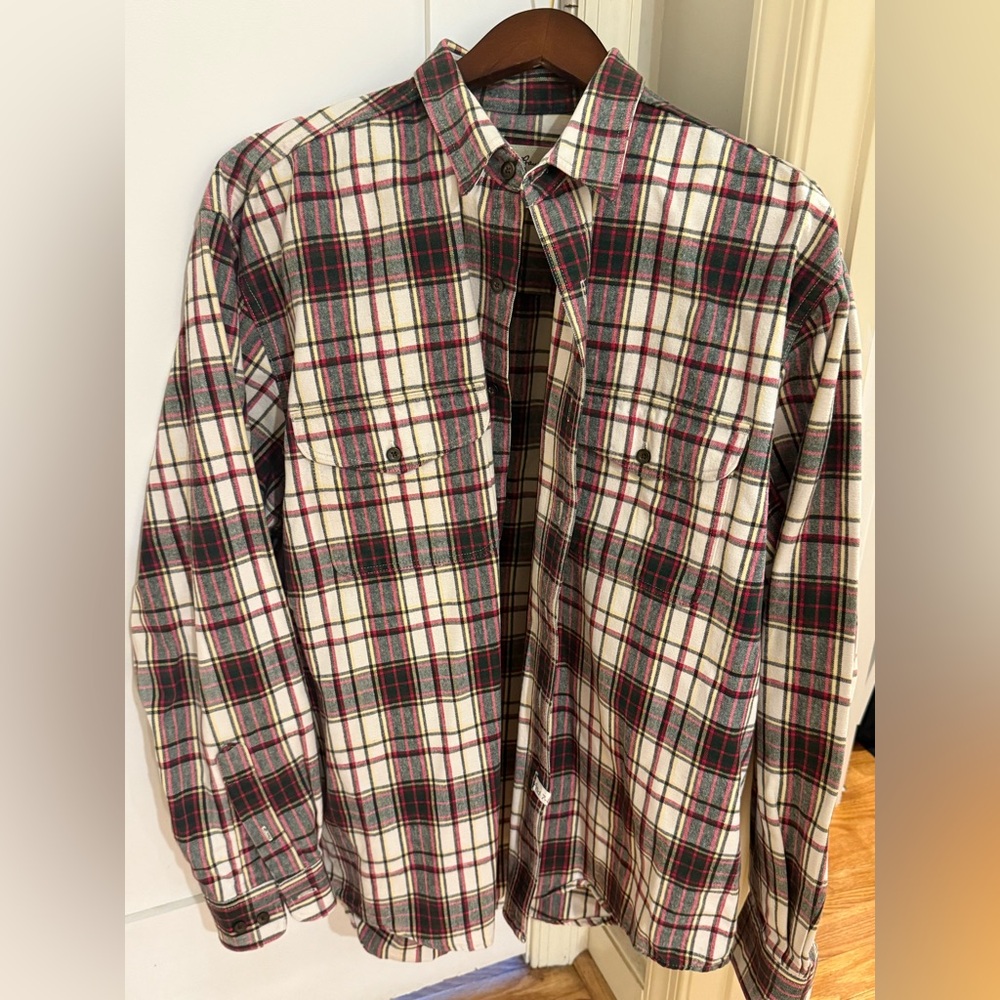 Eddie Bauer Men's Flannel Plaid Shirt - Red, Green, Black, Yellow